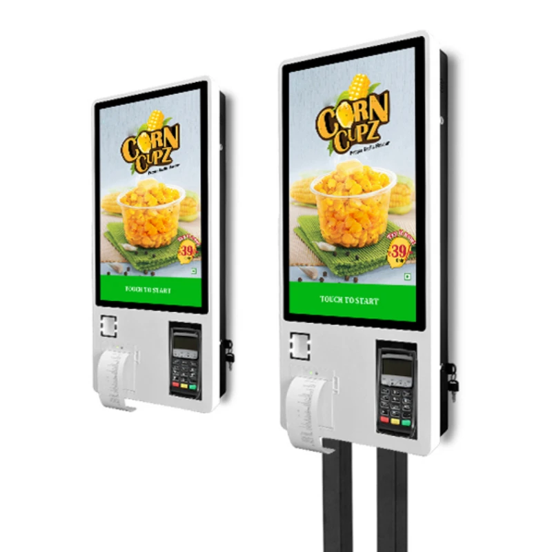 

interactive touch screen unattended payment kiosk terminal barcode scanner self service self-service machine