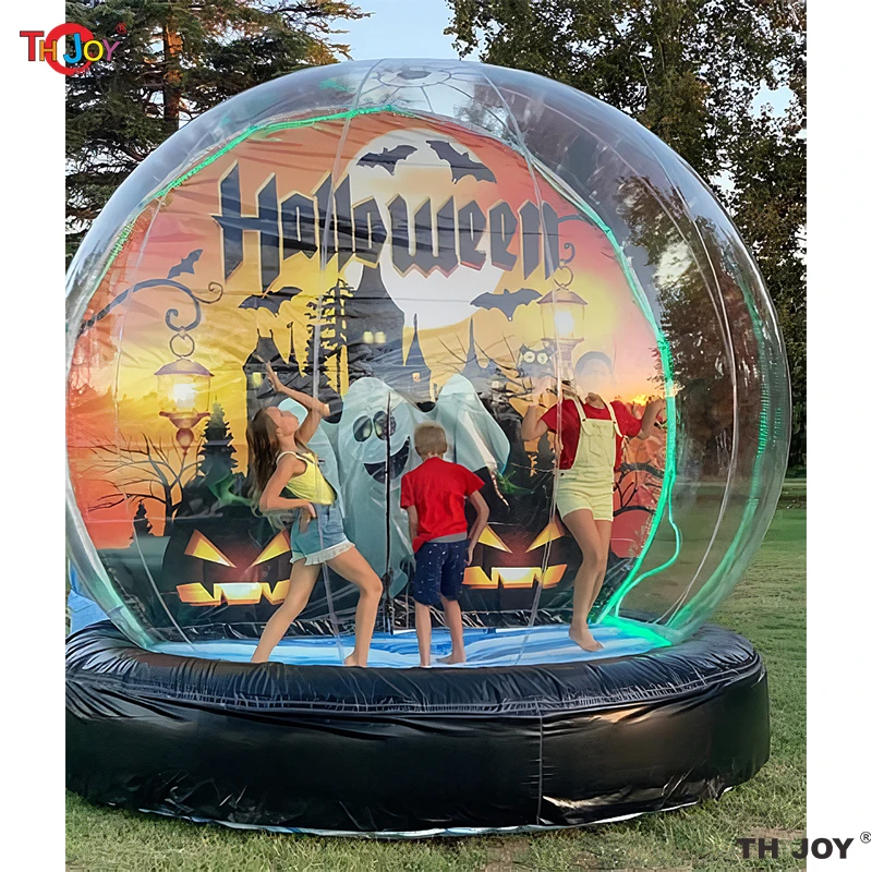 Fast Air Shipping Halloween Human Snow Globe Inflatable Bubble House Outdoor Transparent Dome Photo Booth Bubble Ball