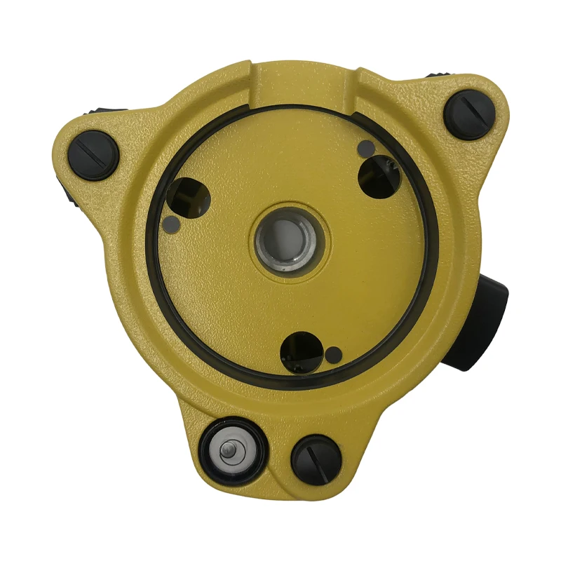 Yellow Three-jaw Tribrach Without Optical Plummet With Level Bubble For Total Station Surverying