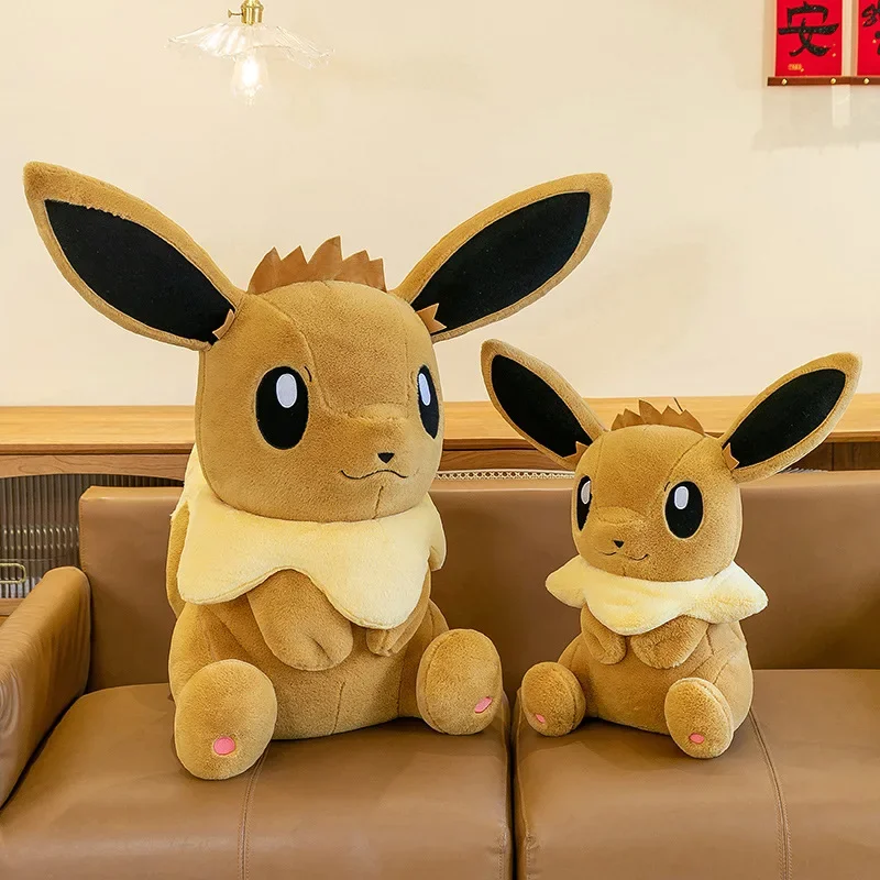 40/50cm Pokemon Eevee Plush Doll Anime Movie Pikachu Stuffed Toy Cute Elf Cartoon Stuffed Plushie Pillow Gift