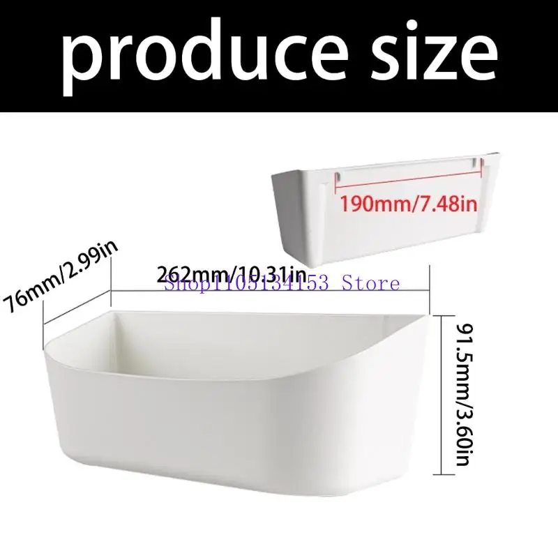 hg89 صندوق تخزين مفتوح متعدد الوظائف، هيكل عالي التحمل من HIPS، تصميمات مسطحة وآمنة للتركيب على الحائط، تركيبات بسيطة لـ