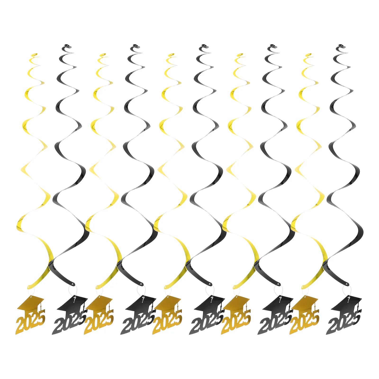 

30Pcs Graduation Spiral Hanging Decorations Vibrant Cap Swirls for Classroom Ceiling Party Decor Easy Install Sturdy Paper
