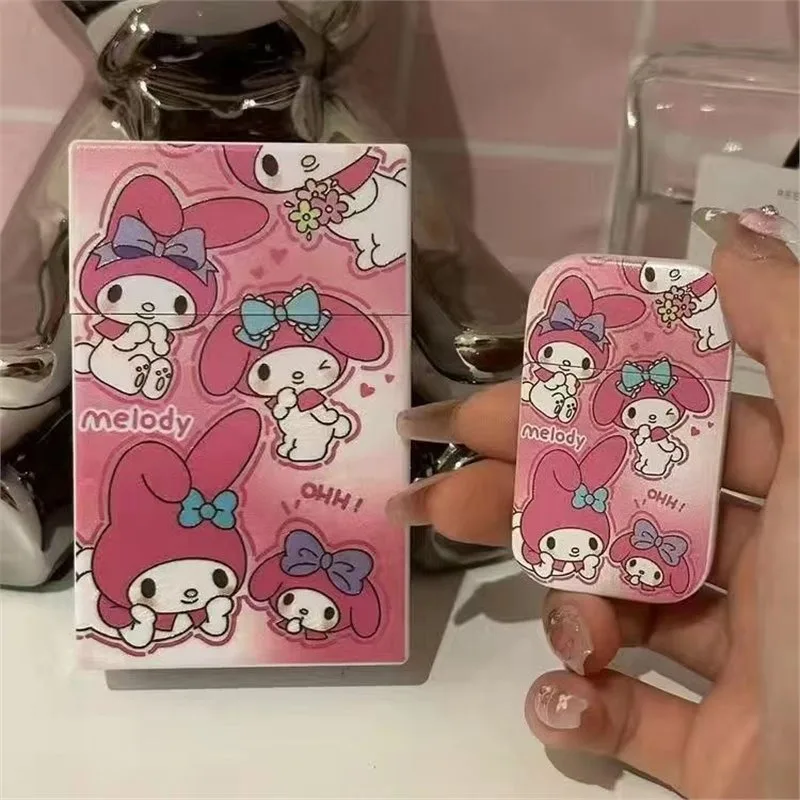 Sanrio Series Cigarette Box Multiple Styles Hello Kitty Kuromi Pochacco My Melody Fashion Distinctive Plastic Cute Card Storage