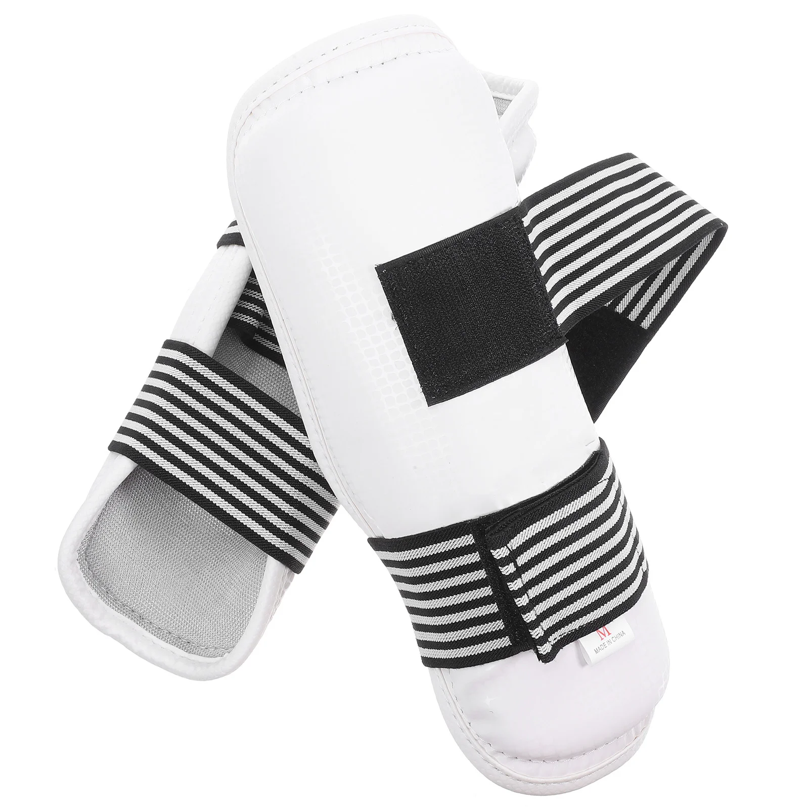 

2Pcs Shin Guards for Men Heavy Duty Sponge Material Secure Fit with Elastic Straps Protection for Taekwondo Kickboxing Sparring