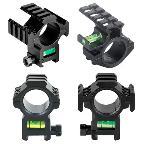 25.4-40mm Dia Ring Aluminium Clamp Tactical Flashlight Scope Mount 1-6 Slot 20mm Rail Mounts for Hunting Telescopes Sight Holder