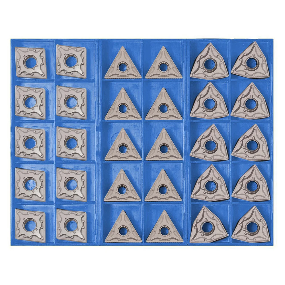 

30pcs CNMG432+WNMG432+TNMG332 Indexable Carbide Standard Turning Insert Cutting Blade Cutting Processing Tools