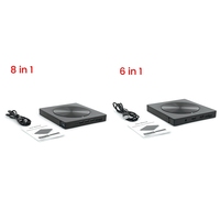 6 In 1 Burner Portable External USB3.0/Type-C Dvd-Rw Disc Optical Drive Dvd-Rom Burner Multifunction Dvd Drive, Durable