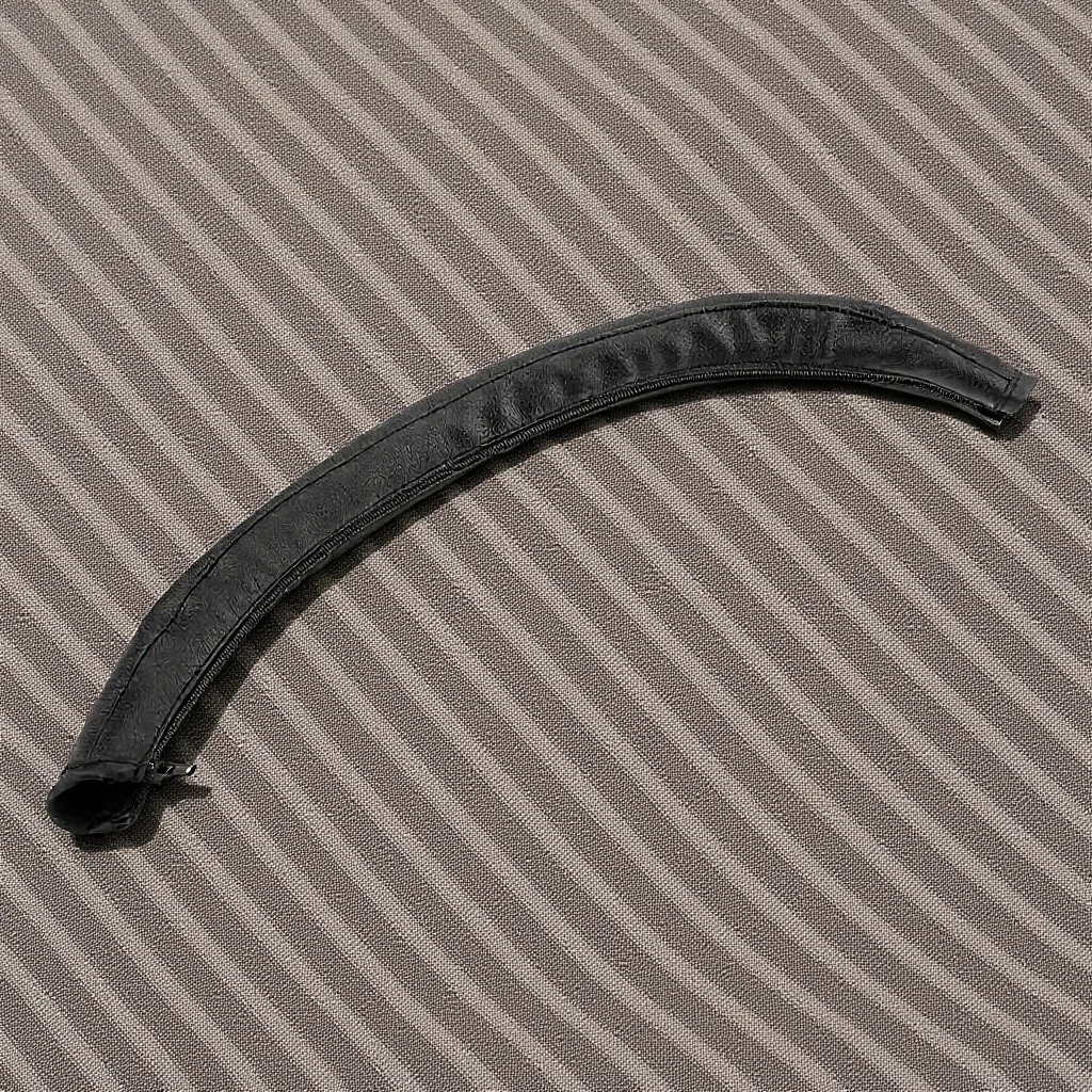 غطاء مسند الذراع لعربة الأطفال باللون الأسود 53X4X4Cm قابل للإزالة مقاوم للماء ماص للعرق ملحق لعربة الأطفال لمطر الشمس