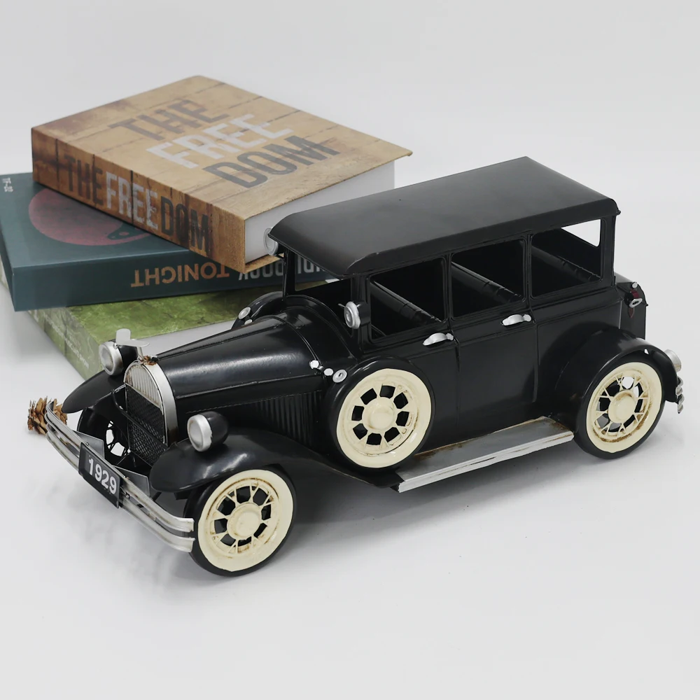 

1 Piece of Retro Classic Car Model Handmade Crafts Ornaments Nostalgic Car Stylish Home Living Room Wine Cabinet Decoration Iron Model Creative Ornaments