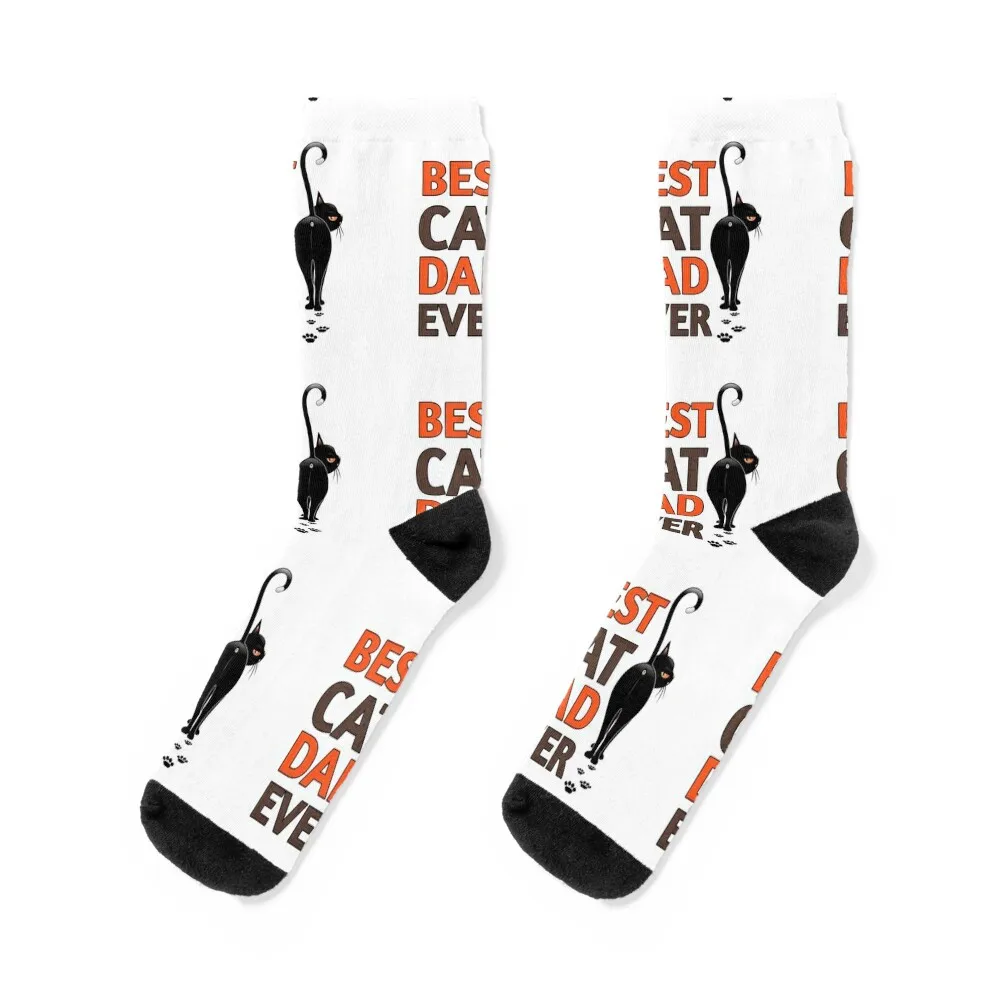 

Best cat dad ever Socks Argentina sports stockings professional running Socks For Girls Men's