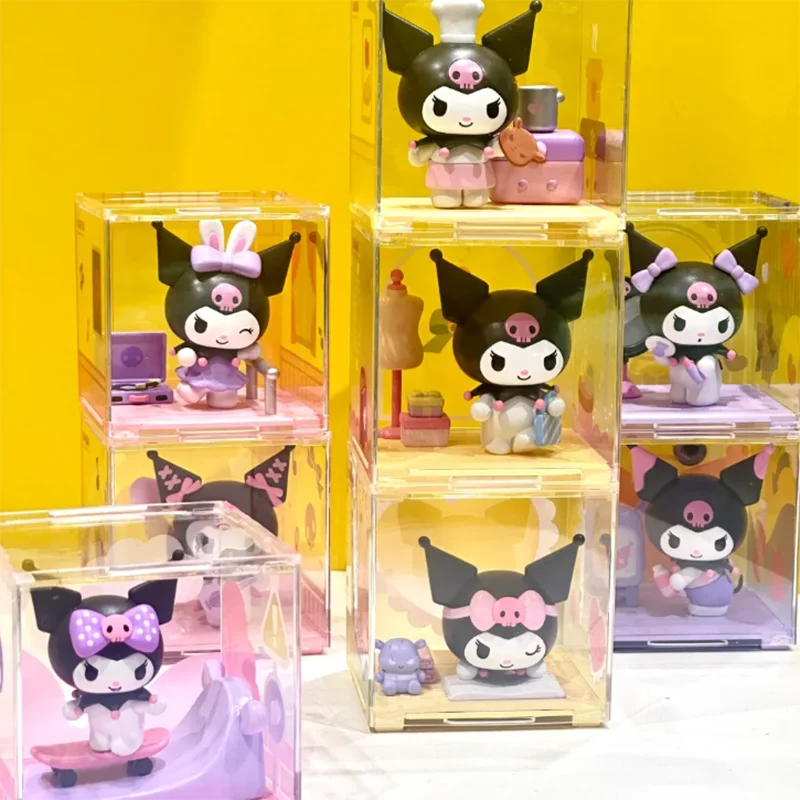 MINISO sanrio Blind box Kuromi Fun Rhapsody Series Mini Box Pro Desktop Anime Cartoon Birthday Gift for gir Figure Ornament Toys