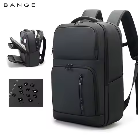 BANGE New Large Capacity Daily 15.6inch Light Waterproof Business Laptop Men Backpack