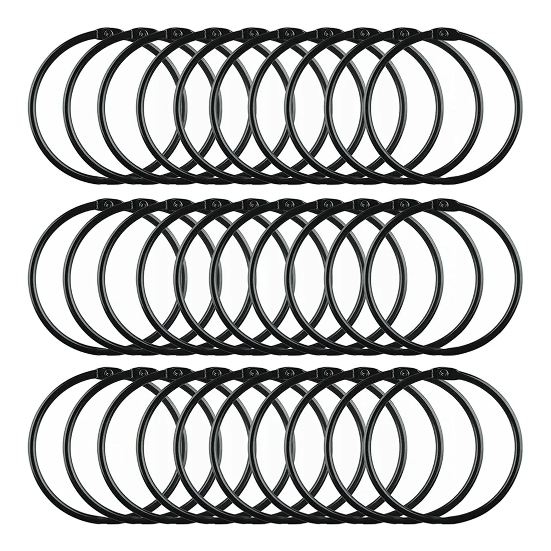 

30 Pack Shower Curtain Rings, Circular Shower Curtain Hooks for Bathroom Decorative Rustproof Metal Shower Ring Hooks