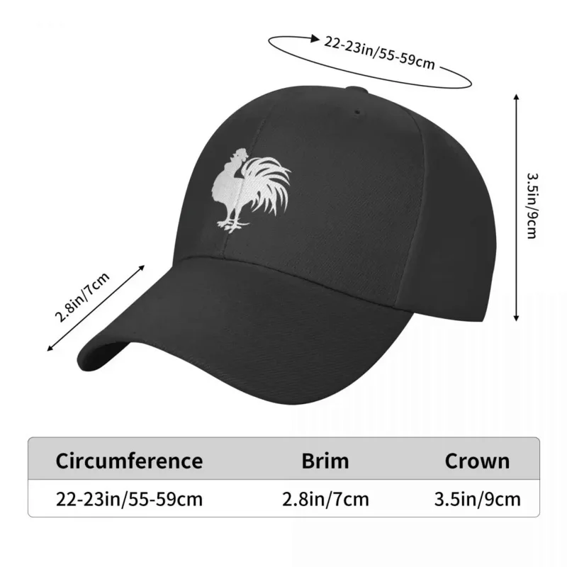 Sydney Roosters - White Rooster Cockerel on Black Baseball Cap tea Hat fashionable summer hat Girl\'S Hats Men\'s