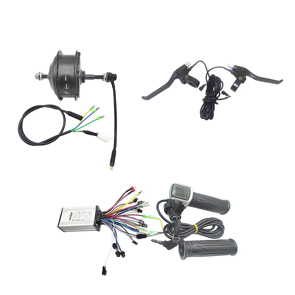 36V/48V 250W 350W E-Bike Conversion Kit Electric Bicycle Kit Front Rear Hub Motor Waterproof Wires