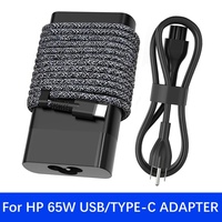 New Slim HP 65w USB C Charger，For HP EliteBook Chromebook Spectre ProBook Envy Fast Charging Type C Travel Laptop Power Adapter
