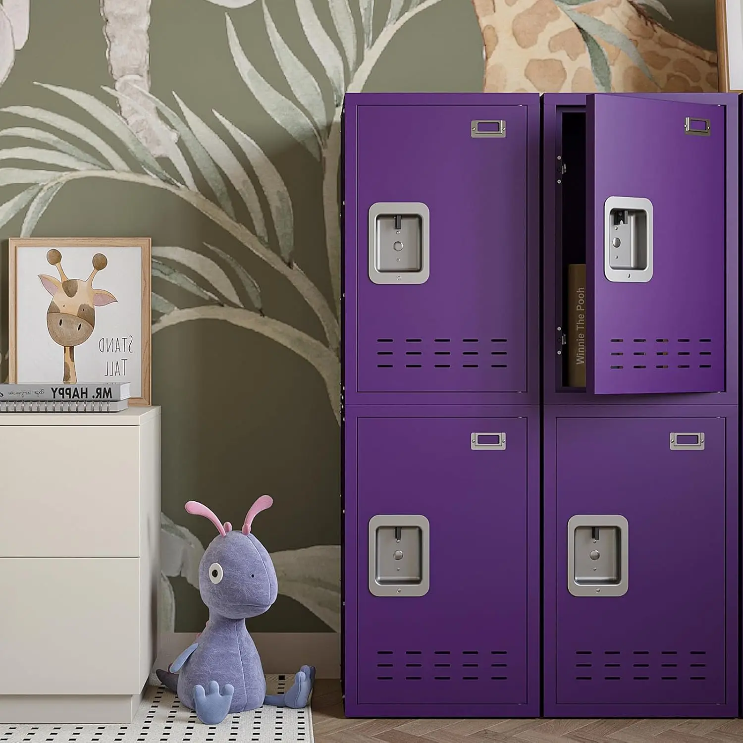 خزائن، خزانة تخزين قابلة للقفل مع رف خزانة، خزانة قفل صغيرة على ارتفاع 60.96 سم، خزانة تخزين قابلة للقفل