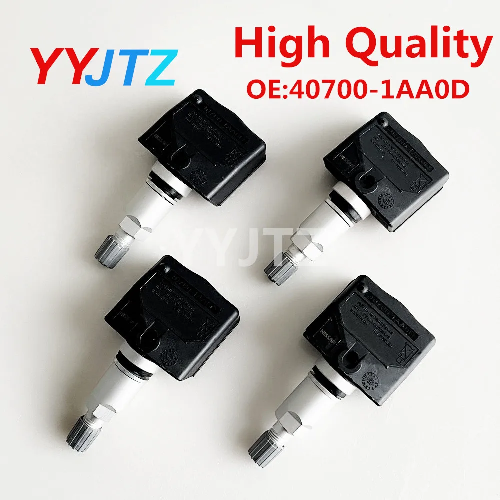 4PCS 315MHZ 40700-1AA0D TPMS TIRE AIR PRESSURE SENSOR For 2012 Nissan Armada Murano Rogue Versa Tyre Monitor Pressure Sensor