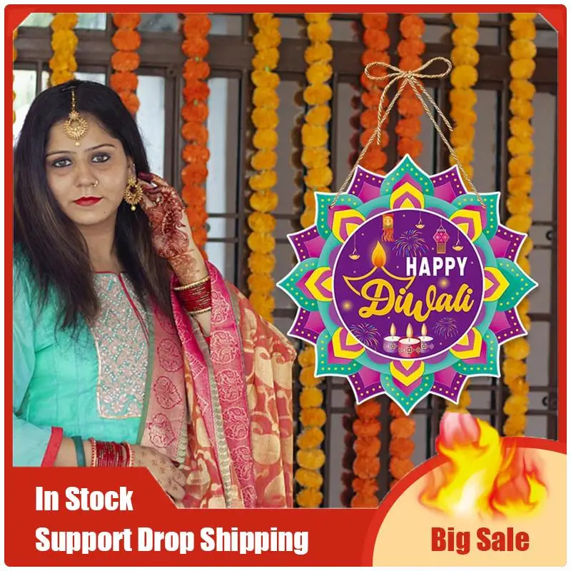 

30PCS Diwali Festival Ornament Door Hanger Farmhouse Style Diwali Festival Front Door Sign Diwali Festival Decor Durable