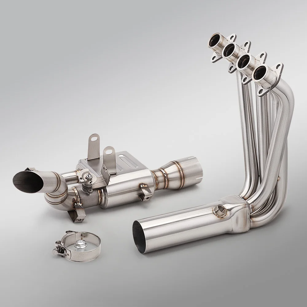 For QJMotor SRK 250 RD SRK 450 RR Motorcycle Exhaust Front Pipe Stainless Steel Dual Channel Valve Header OEM Fit