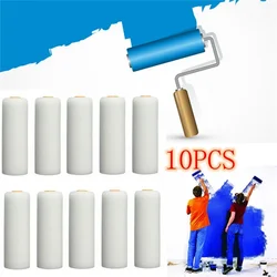 10PCS 100mm Mini White Durable Foam Paint Roller Sleeves Painting Decorating Sponge Rollers Art Sets Painting Supplies