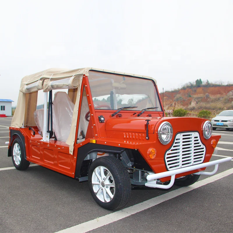 Best Selling High Quality All Aluminum Smart 4 Seat Electric Car 96V 10KW Mini Moke Car Lithium Battery