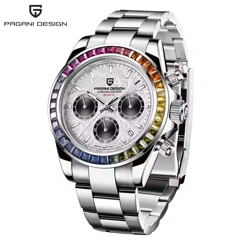 PAGANI DESIGN Luxury Men's Watch Quartz Men's Business Watch Top Brand Luxury Waterproof Men's Chronograph VK63 Reloj Hombre image 3