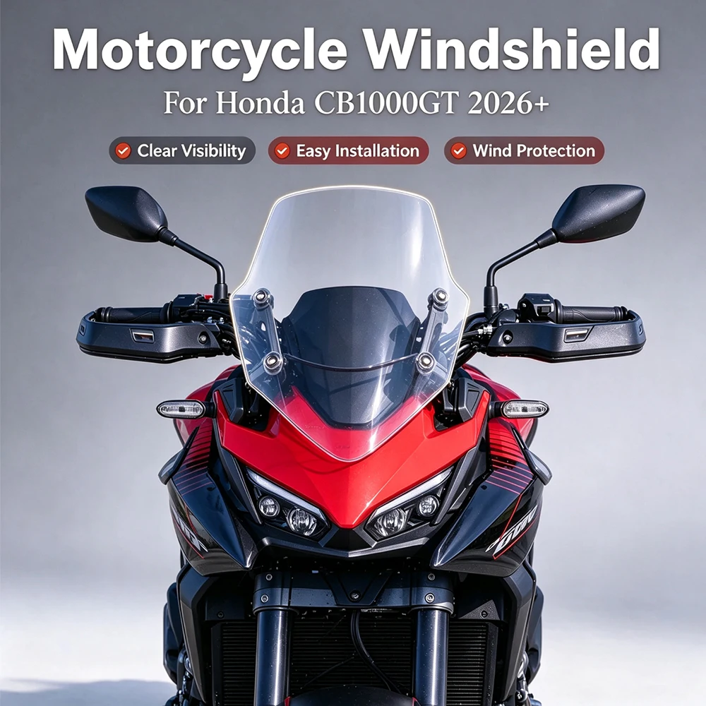 CB 1000GT Motorcycle Windshield Deflector Heightened Windscreen Wind Deflector FOR HONDA CB1000GT 2026- Accessories