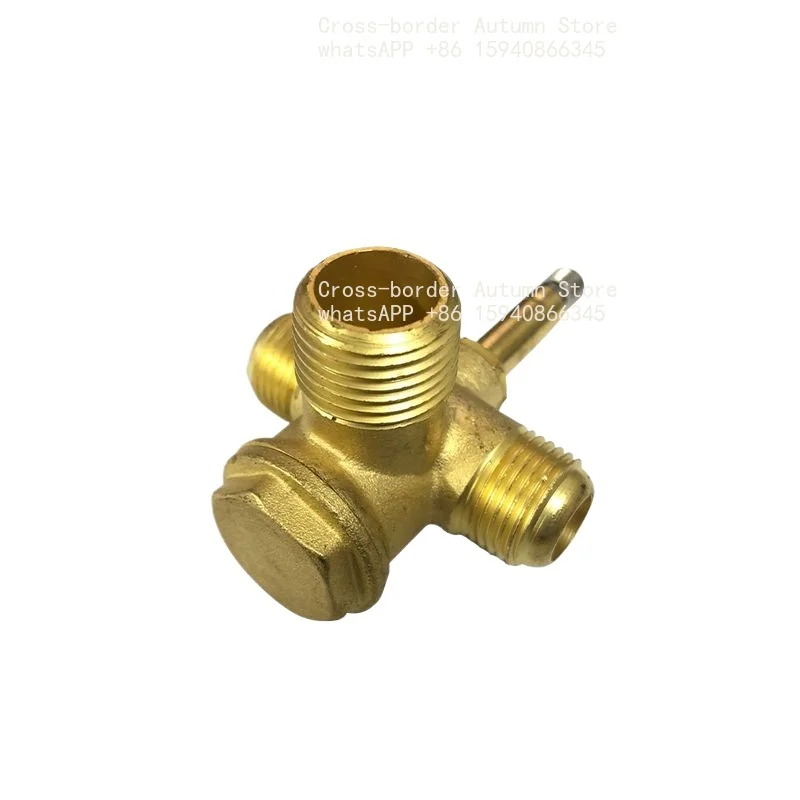 Air Compressor Double Tube Copper Check Replacement One‑Way Spare Parts For Air Pump Repair Accessories