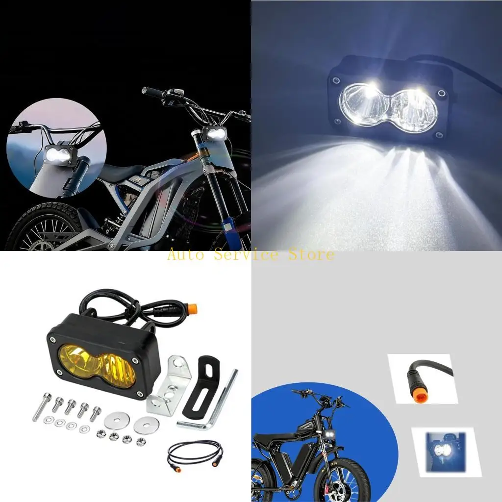 462A Waterproof 6000-6500K 20W Motorcycle Headlamp With Wide Beam Pattern Suitable for Adventure And Commuters Bikes Cycling