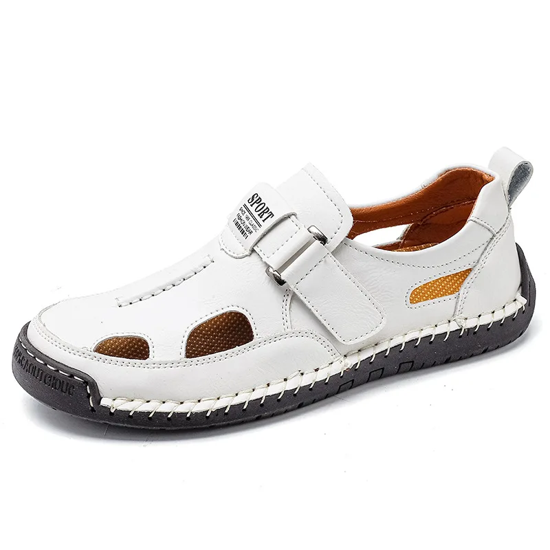 

Fashion Light Men's Sandals 2026 Summer Outdoor Men's Beach Water Shoes Handmade Leather Gladiator Trekking Sandals Men Shoes