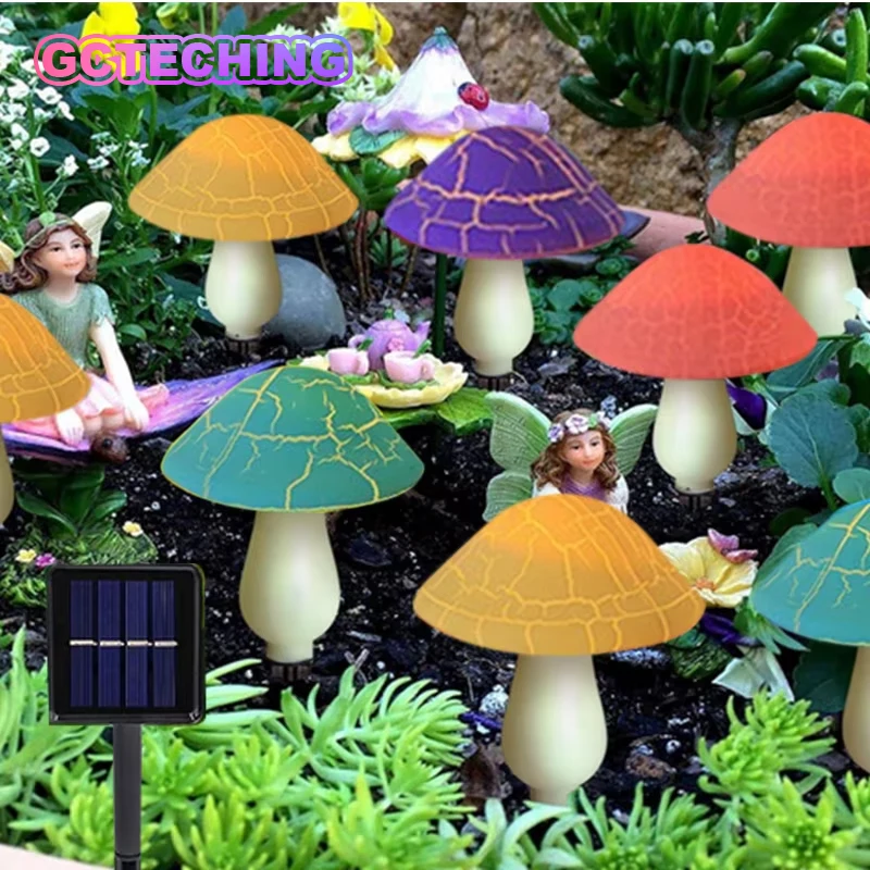 

8 Modes LED Solar Mushroom Light Outdoor Garden Decor Waterproof Fairy Light Solar String Pathway Lawn Lamp Garden Light