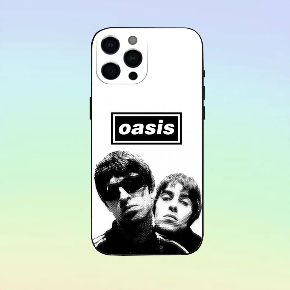 Etui na telefon Rock Band O-Oasis do iPhone'a 17, 16, 15, 14, 13, 12, 11 Plus, Pro Max, miękki czarny pokrowiec