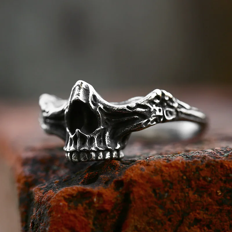 BEIER 2023 New Arrival Stainless Steel Multifarious Skull Flower Ring For Men Biker Punk Hip Hop Gothic Jewelry Wholesale Gift