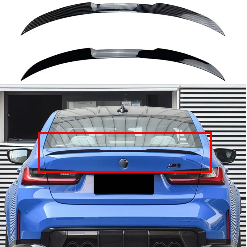 

Suitable for BMW 3 Series G20 G50 G80 M3 i3 spoiler car modification kit carbon fiber glossy black 2019-2025