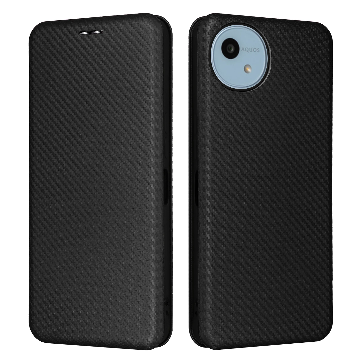 Flip hard ultrathin carbon fibre Skin Leather Cover For Sharp Aquos Wish4 Card Slot shockproof Case phone For Sharp AquosWish4