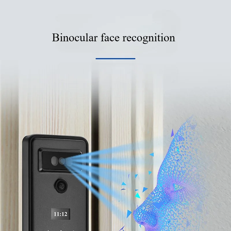 Binocular 3D face recognition fingerprint lock TUYA graffiti APP smart lock WIFI home security door automatic