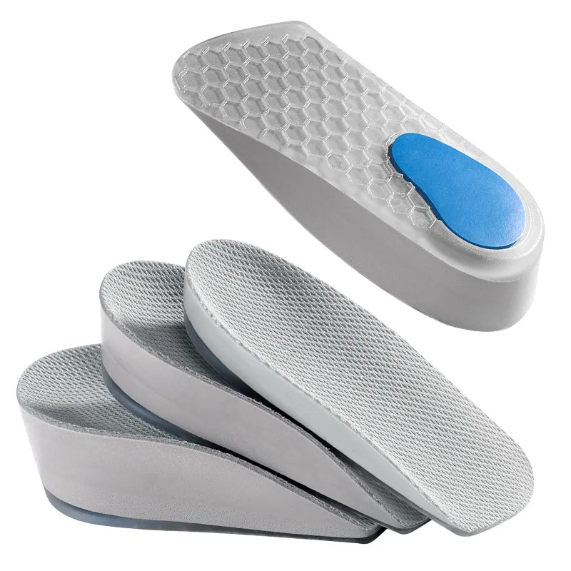 Height-increasing Insoles For Women Invisible No Foot Fatigue Shock-absorbing Silicone Height-increasing Insoles For Men