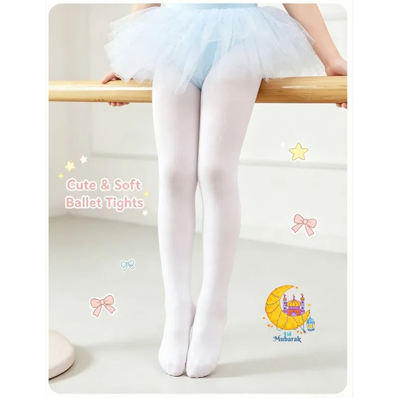 

90D Ballet Tights Girls High Waist Solid Footed Stockings 10 Colors Kids Adult Soft Stretch Leggings For Dance School Daily Wear