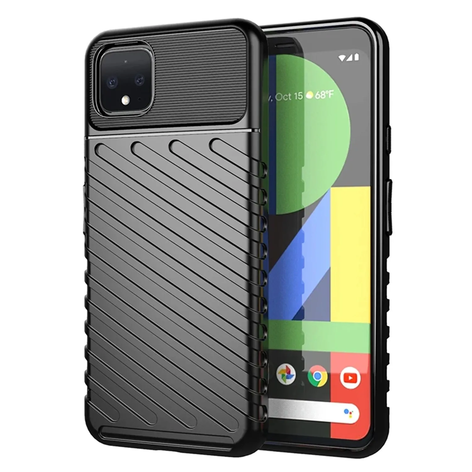 For Google Pixel 4 Shockproof Thunder Case Fashion Silicone Back Cover for pixel4 Anti-Scratch Matte Phone Cases