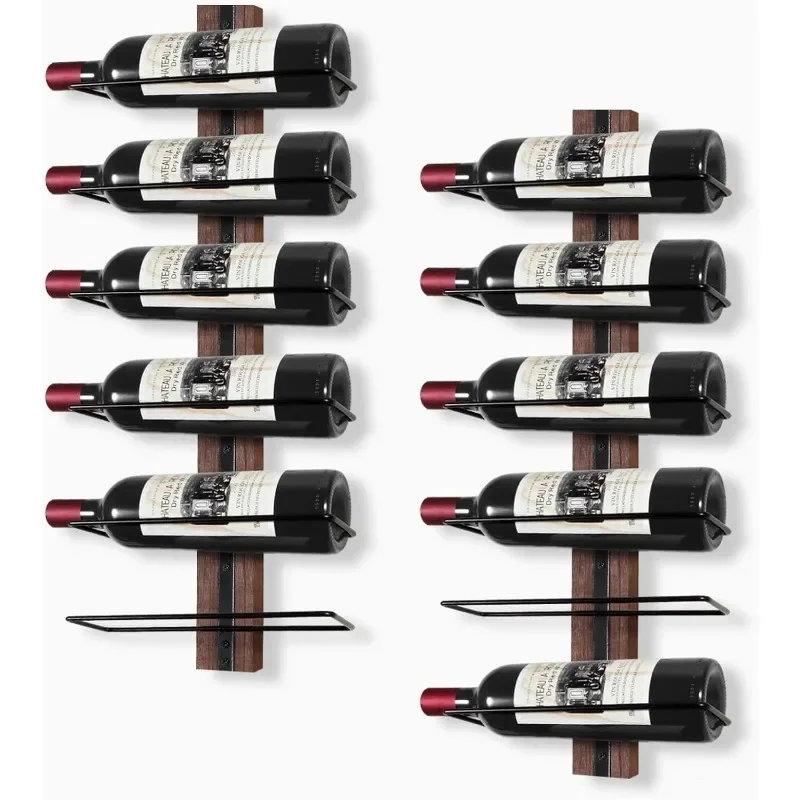 Wine Rack Wall Mounted, Wall Wine Rack Wood Wine Racks for Wall, Holder Wall Mounted Bottle Racks for Kitchen