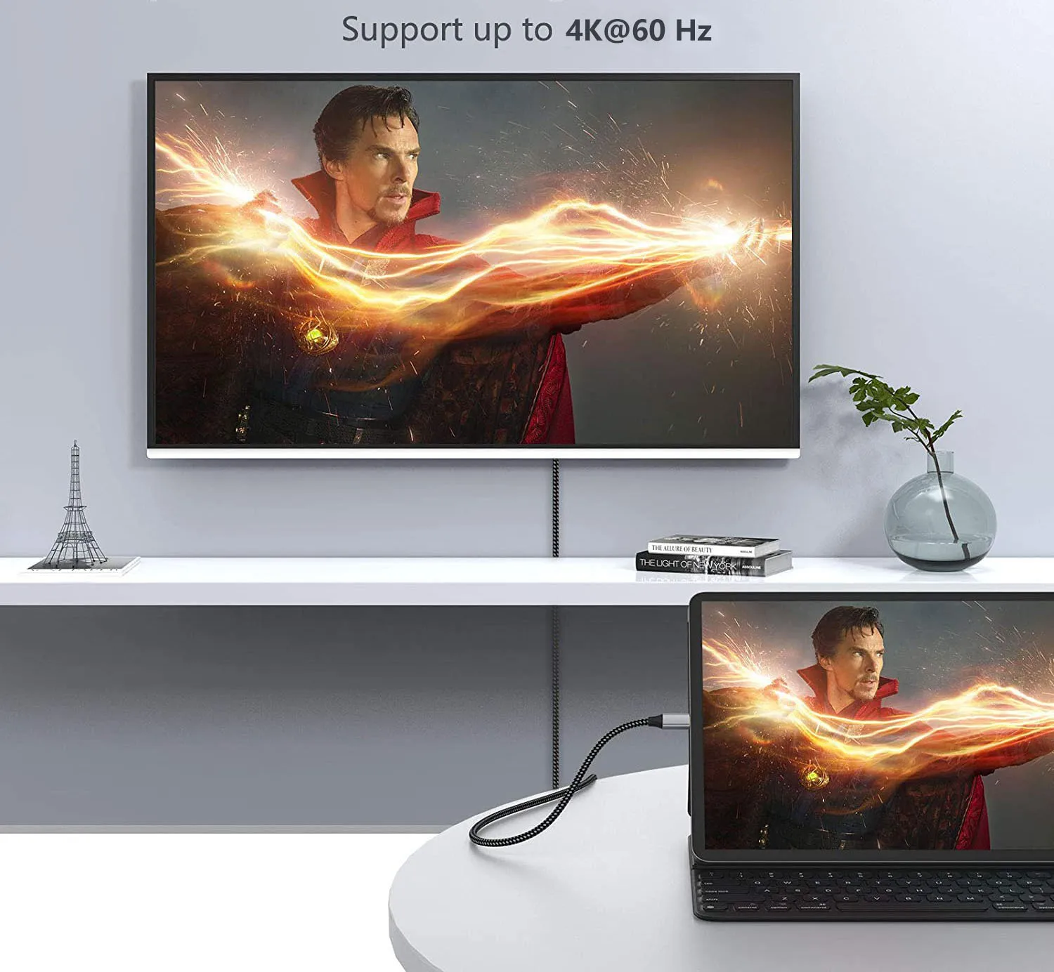 Cavo da USB C a HDMI per l'home Office 4K @ 60Hz spine placcate in oro Anti-interferenza adattatore di tipo C per Huawei Samsung