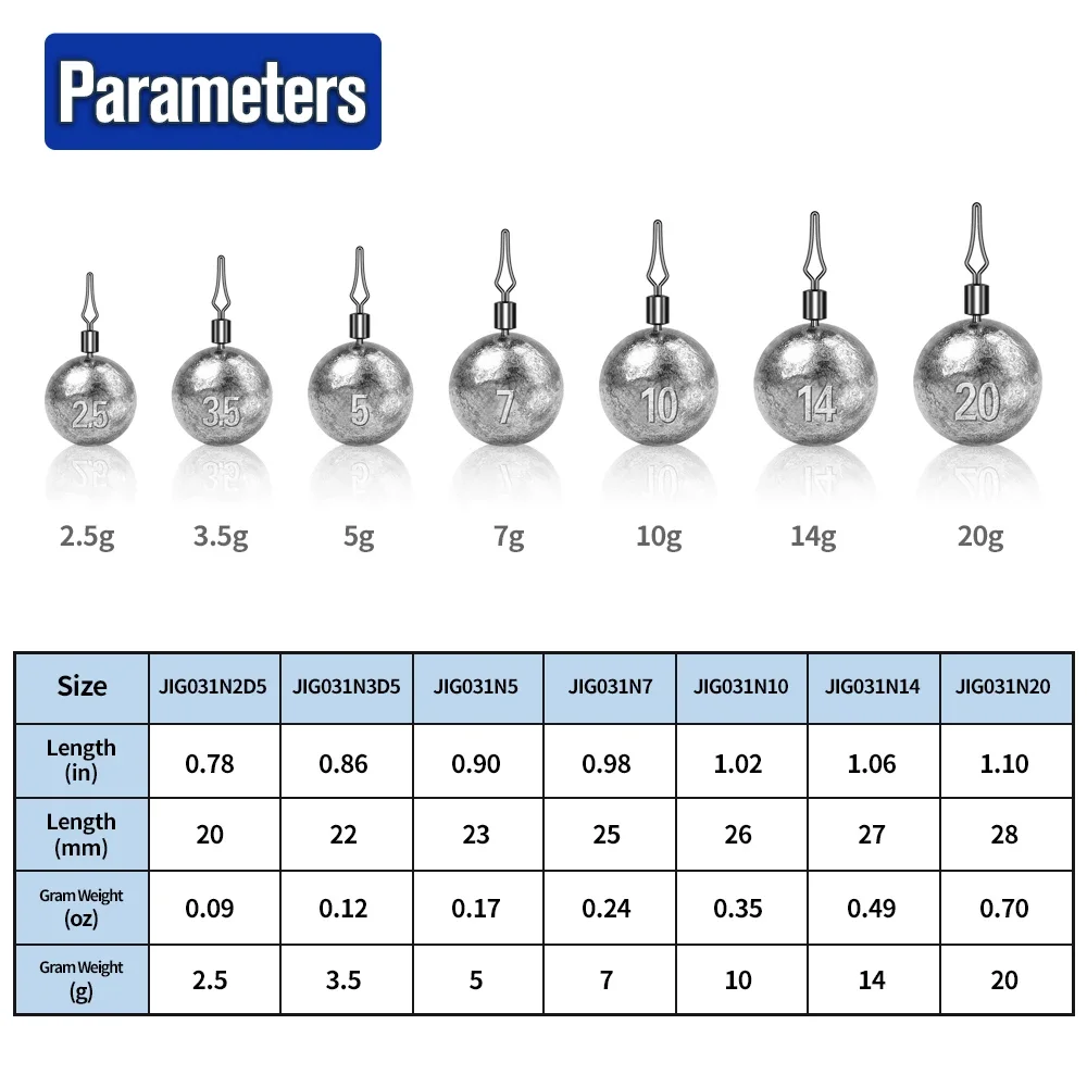 PROBEROS 50 stücke 2,5-20g Runde Blei Platinen Schwenk Auge Angeln Gewichte Langguss Sinking Angelgerät zubehör Großhandel – Detail 2