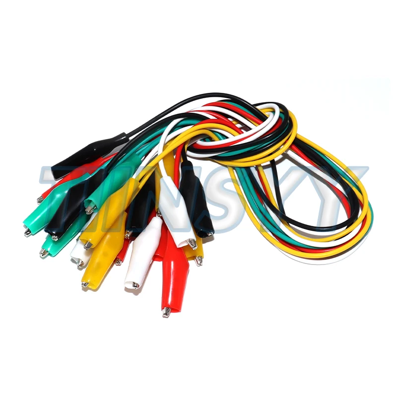 1Set / 10PCS Alligator Clips Electrical DIY Test Leads Alligator Double-ended Crocodile Clips Roach Clip Test Jumper Wire 46CM
