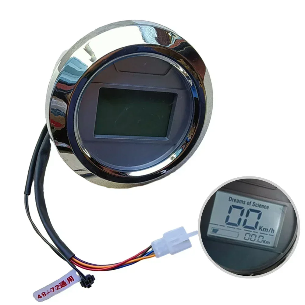 

6pin LCD Display Motor Speedmeter Screen Silver 48-72V Electric Bike Scooter Replacement Parts Electric Bicycle Accessories