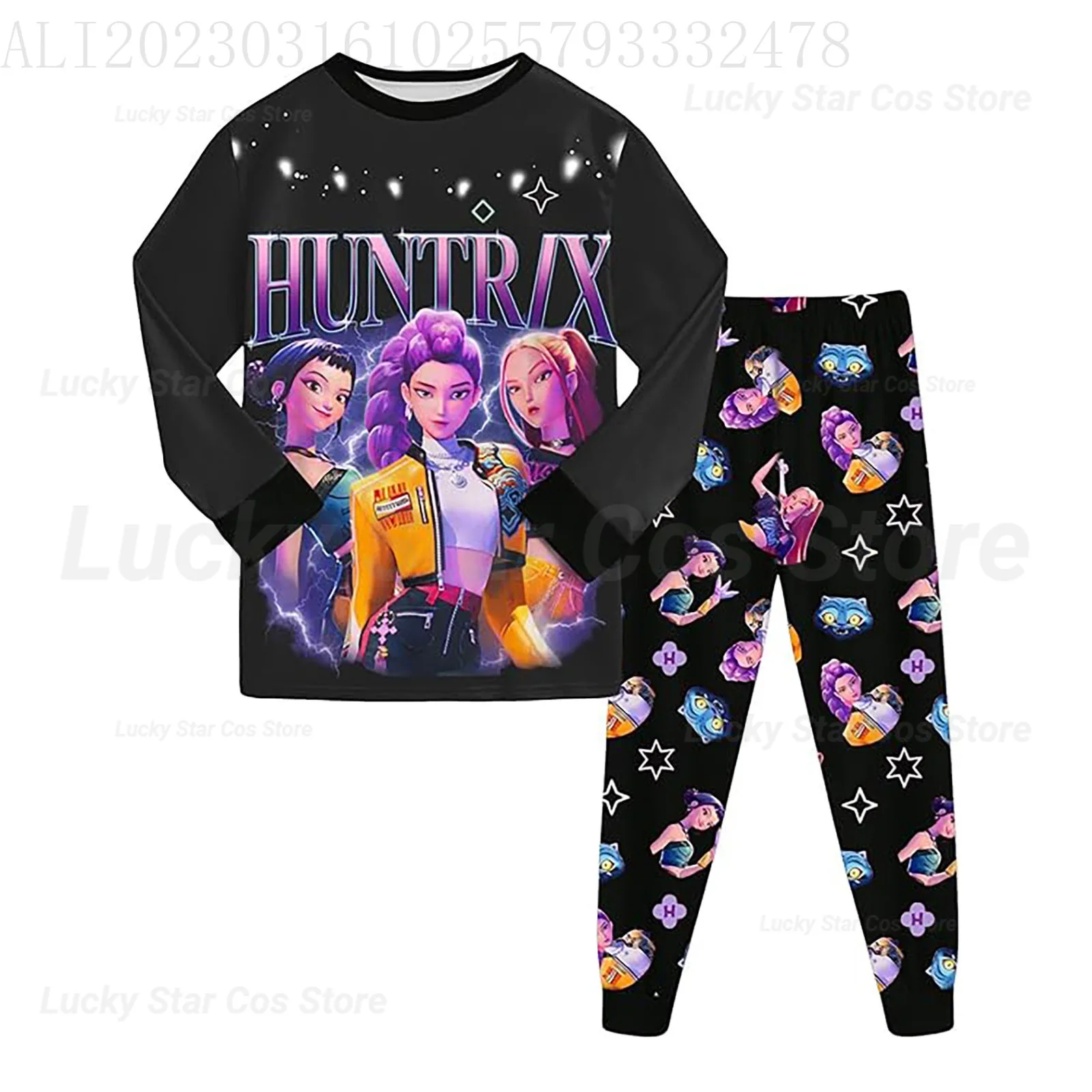 

Autumn Kids Girls Clothes K-Pop for Demon Hunters Top+Pants 2pcs Rumi Mira Zoey Costume Boys Sweatshirt Set Children Pajamas