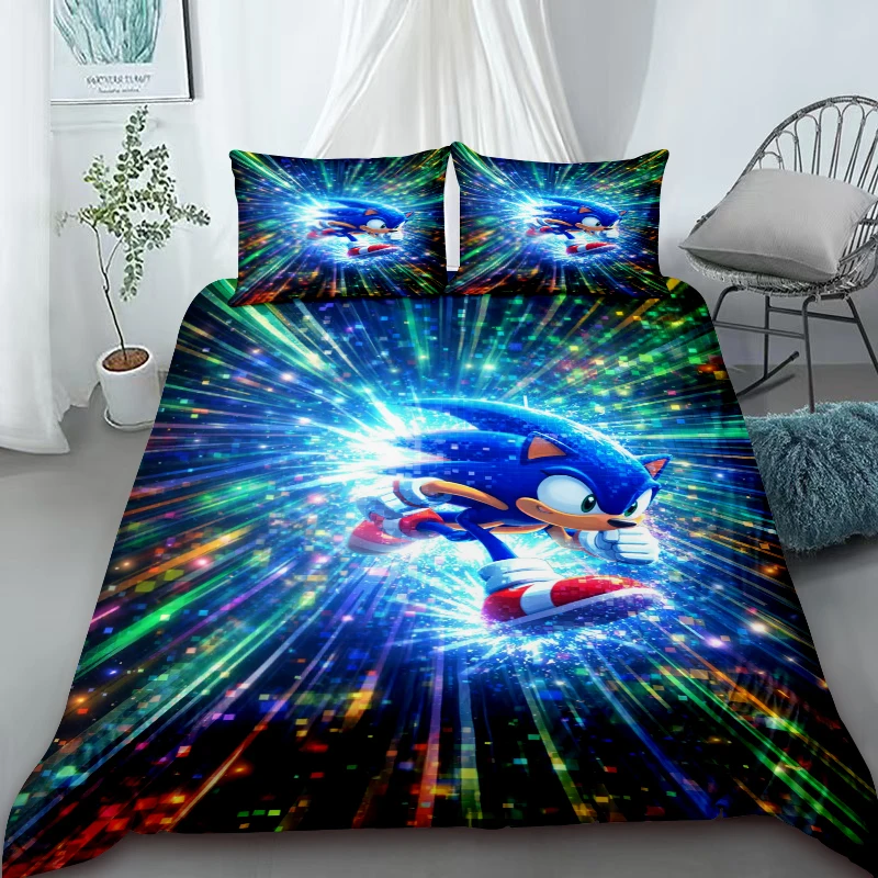 Duvet Cover Sonic Duvet Cover for Kids – Anime Bedding Set, Duvet Cover, Pillowcases – Bedroom Decor for Children and Teens - view 5