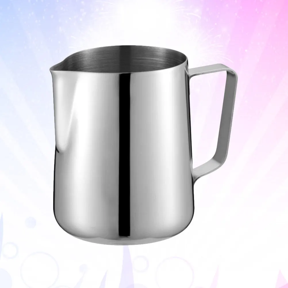 1Pcs Stainless Steel Pull Flower Milk Cup 900Ml Dripless Spout Coffee Kettle for Latte Art Precise Pouring Stain Resistant
