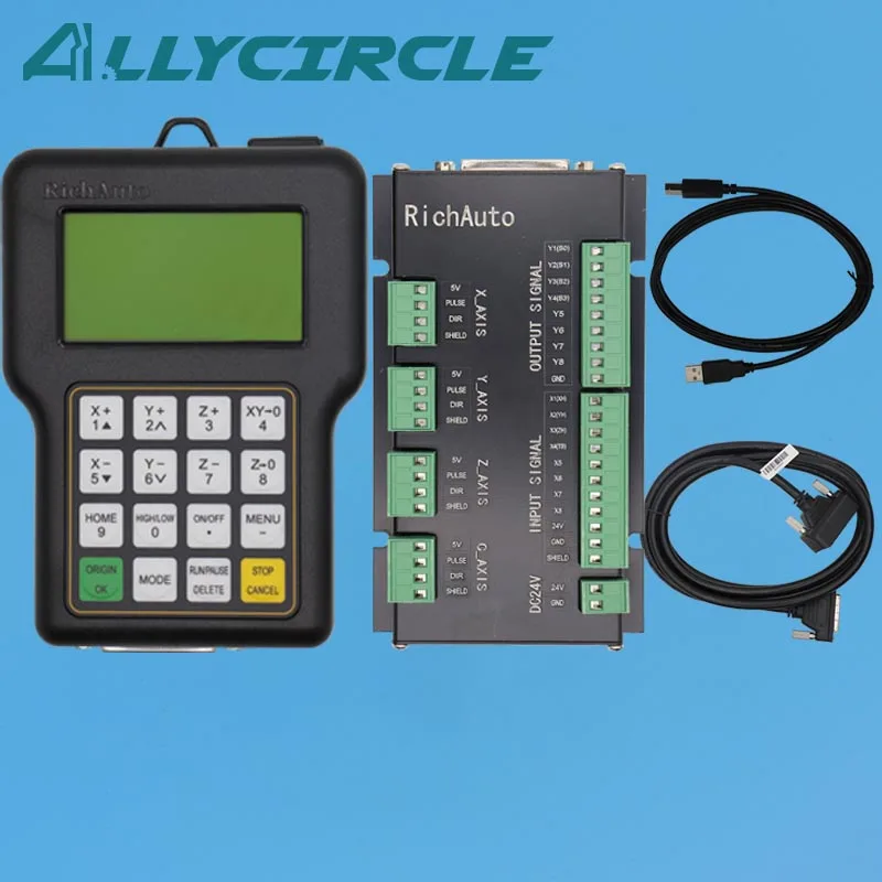 

Original RichAuto DSP A11E CNC Controller 3 Axis Motion Controller Remote for CNC Router Engraving Cutting Machine