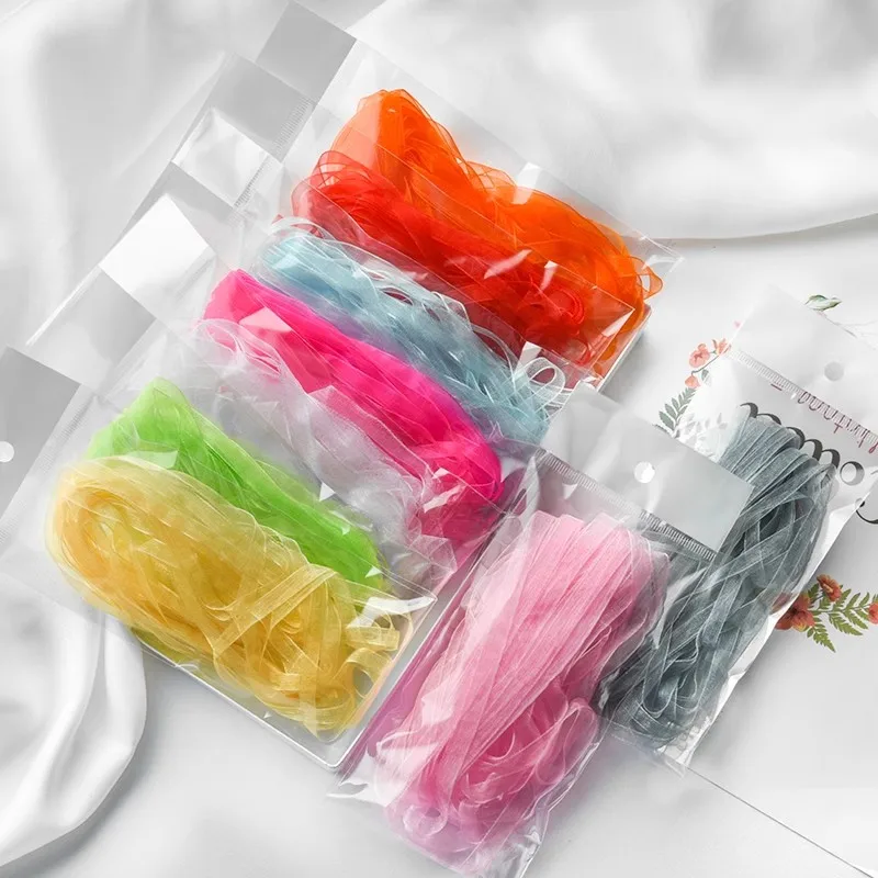10meters 6mm/10mm Chiffon Transparent Organza Ribbon Gift Packaging DIY Handmade Bow Accessories Sewing Wedding Party Christmas